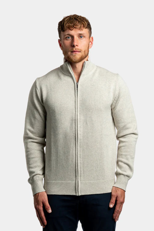 Full zip sweater van 100% kantoen voor heren