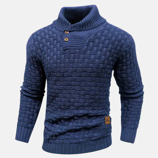 Comfortabele pullover trui met hoge kraag voor heren