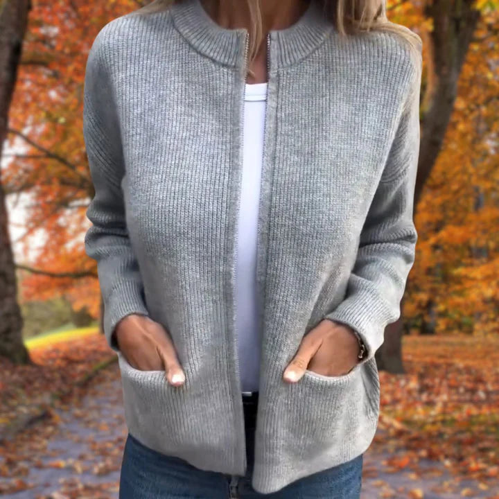 Stijlvol herfst vest met ritssluiting voor dames