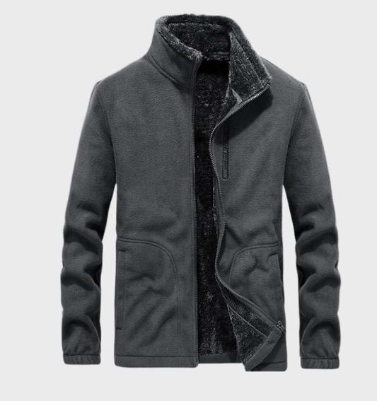 Glen - warme fleece jas met een hoge halslijn, zakken en ritssluiting - Sky-Sense