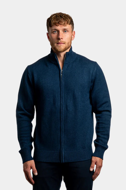 Full zip sweater van 100% kantoen voor heren