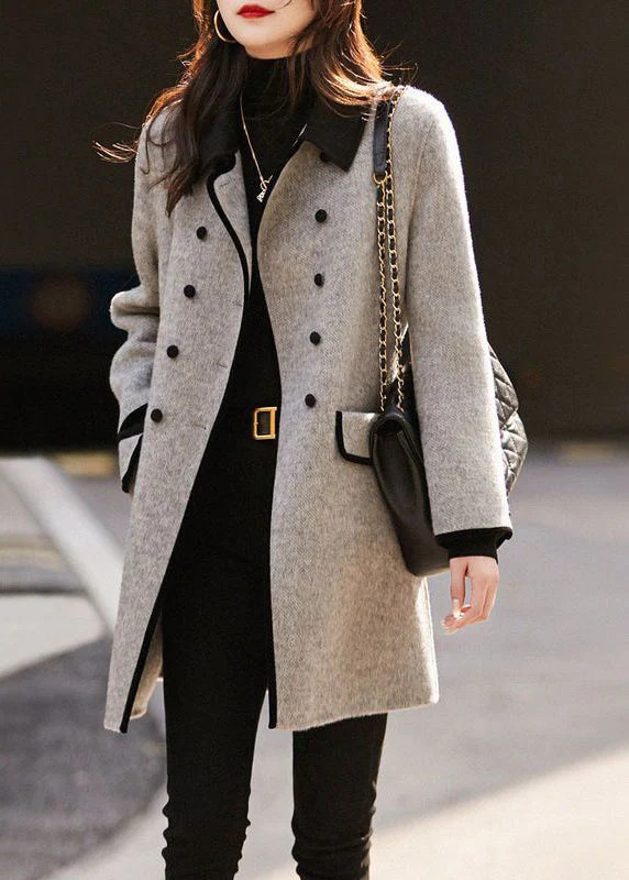 Elegant Grijs trenchcoat vrouwen