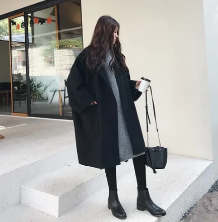 Elegante oversized wollen trenchcoat