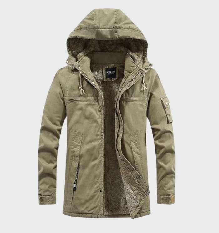 Orly - thick cargo jacket with fleece lining and hood - Sky-Sense