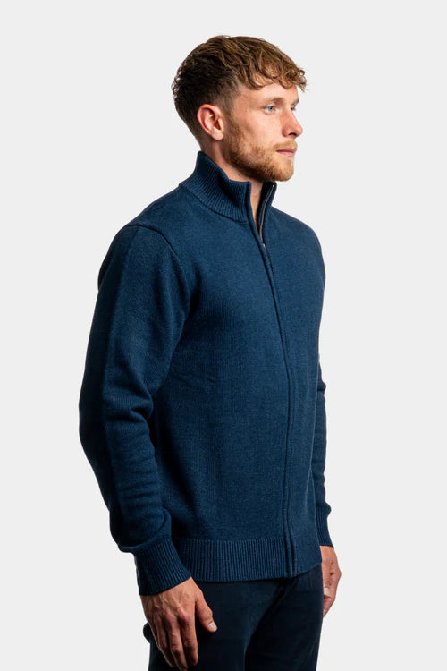 Full zip sweater van 100% kantoen voor heren