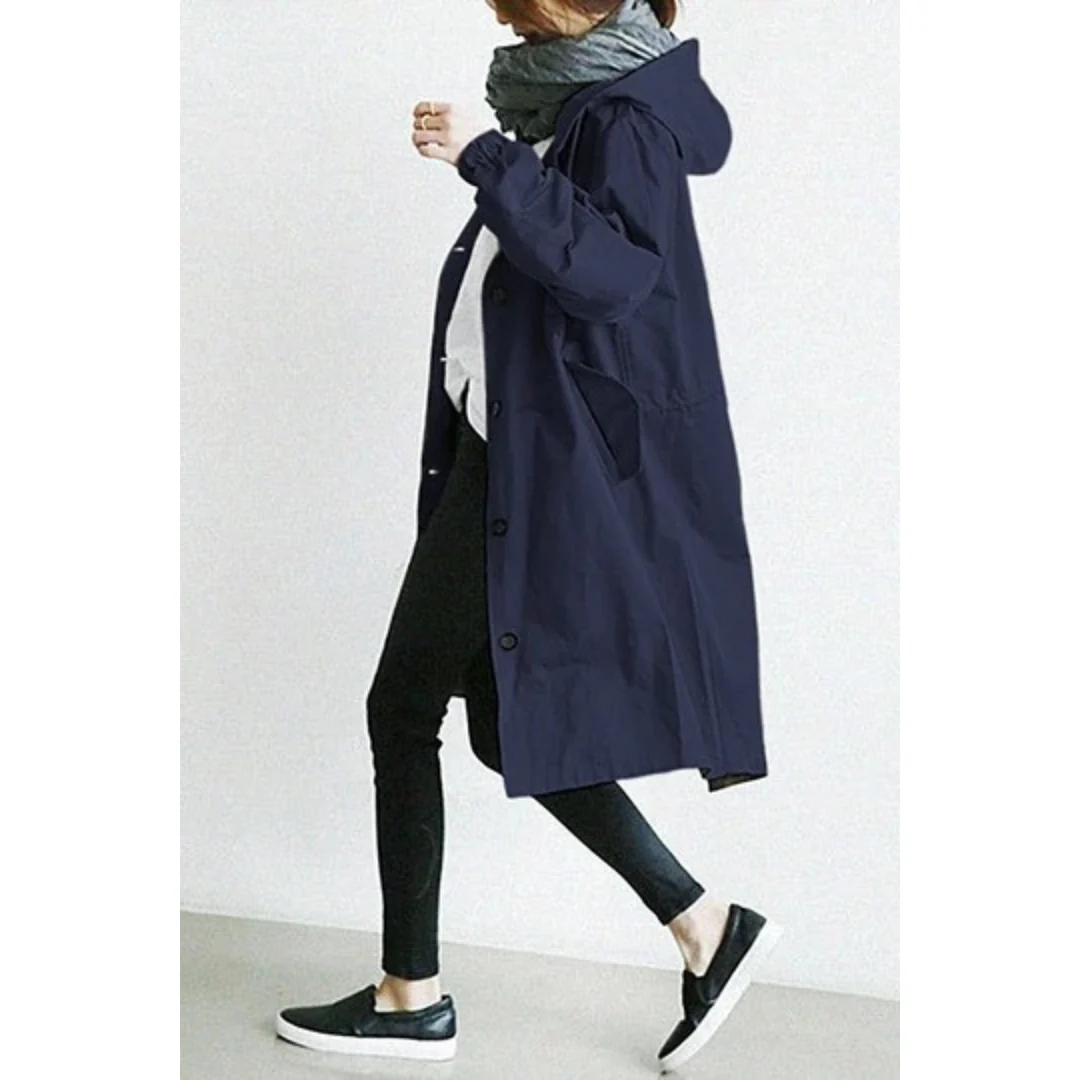 Lange trenchcoat voor dames casual