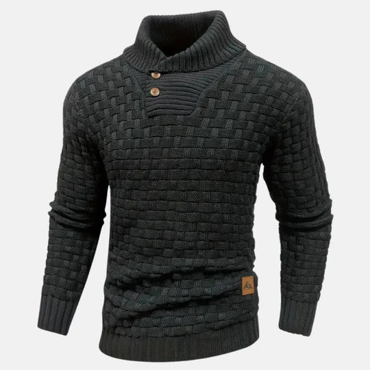 Comfortabele pullover trui met hoge kraag voor heren