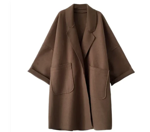 Elegante oversized wollen trenchcoat