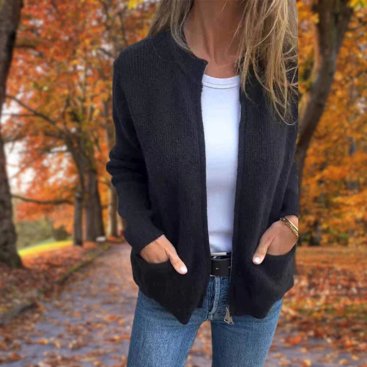 Stijlvol herfst vest met ritssluiting voor dames