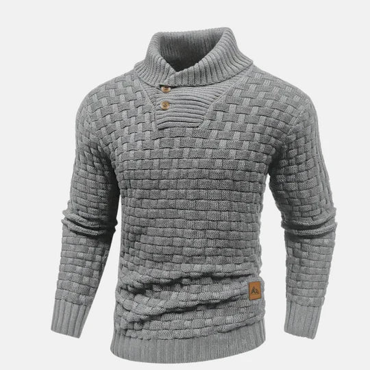 Comfortabele pullover trui met hoge kraag voor heren