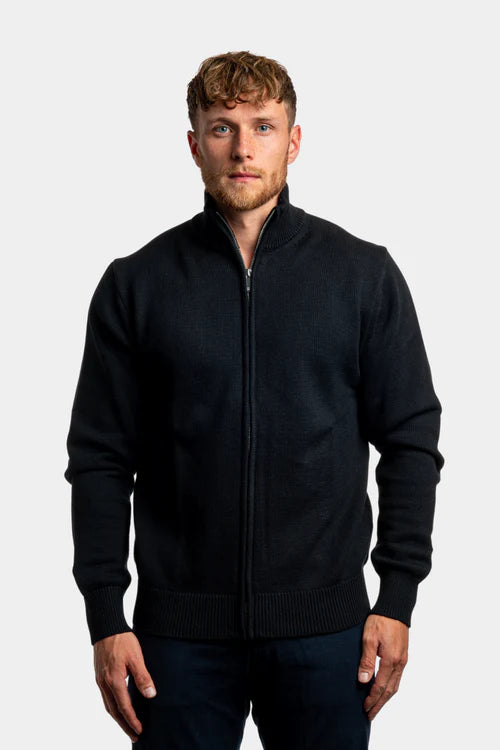 Full zip sweater van 100% kantoen voor heren