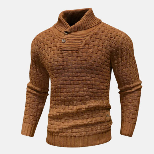 Comfortabele pullover trui met hoge kraag voor heren