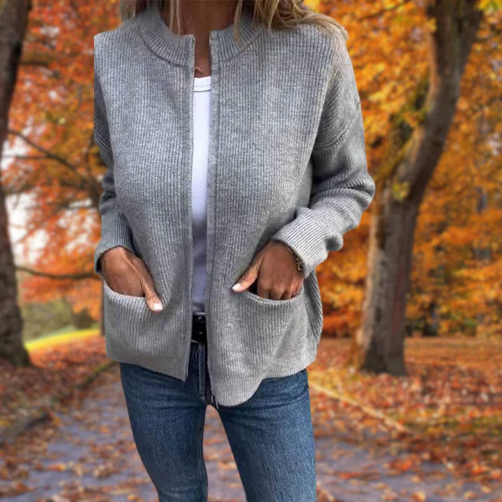 Stijlvol herfst vest met ritssluiting voor dames