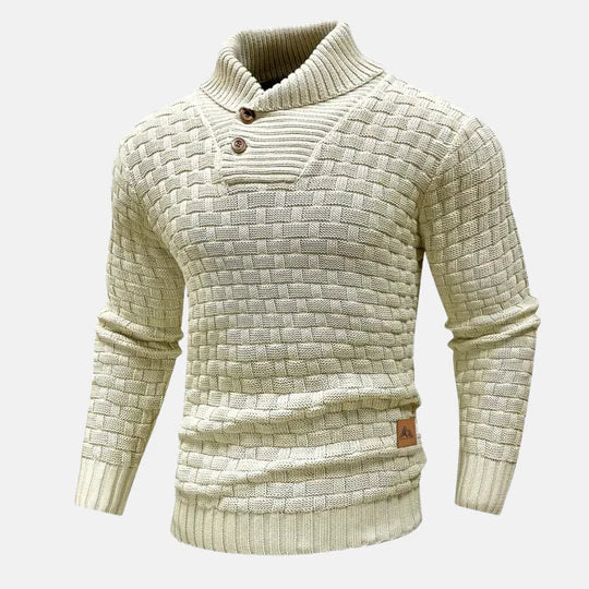 Comfortabele pullover trui met hoge kraag voor heren