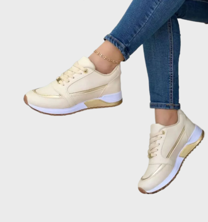 Hannie - modieuze lichtgewicht sneakers met vetersluiting die de hoogte verhogen voor vrouwen