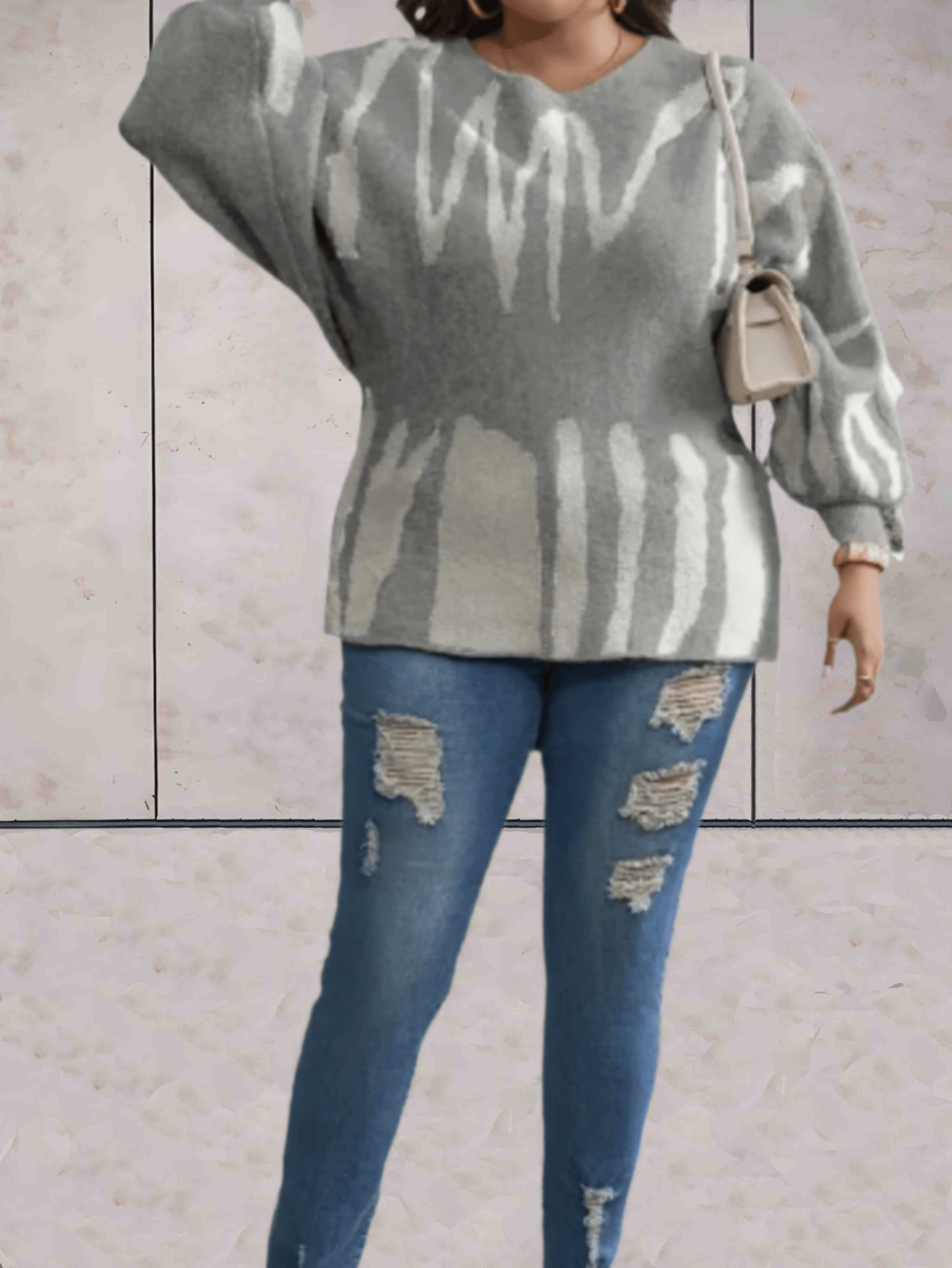 Sienna - Plus Size Sweater DONE - Sky-Sense
