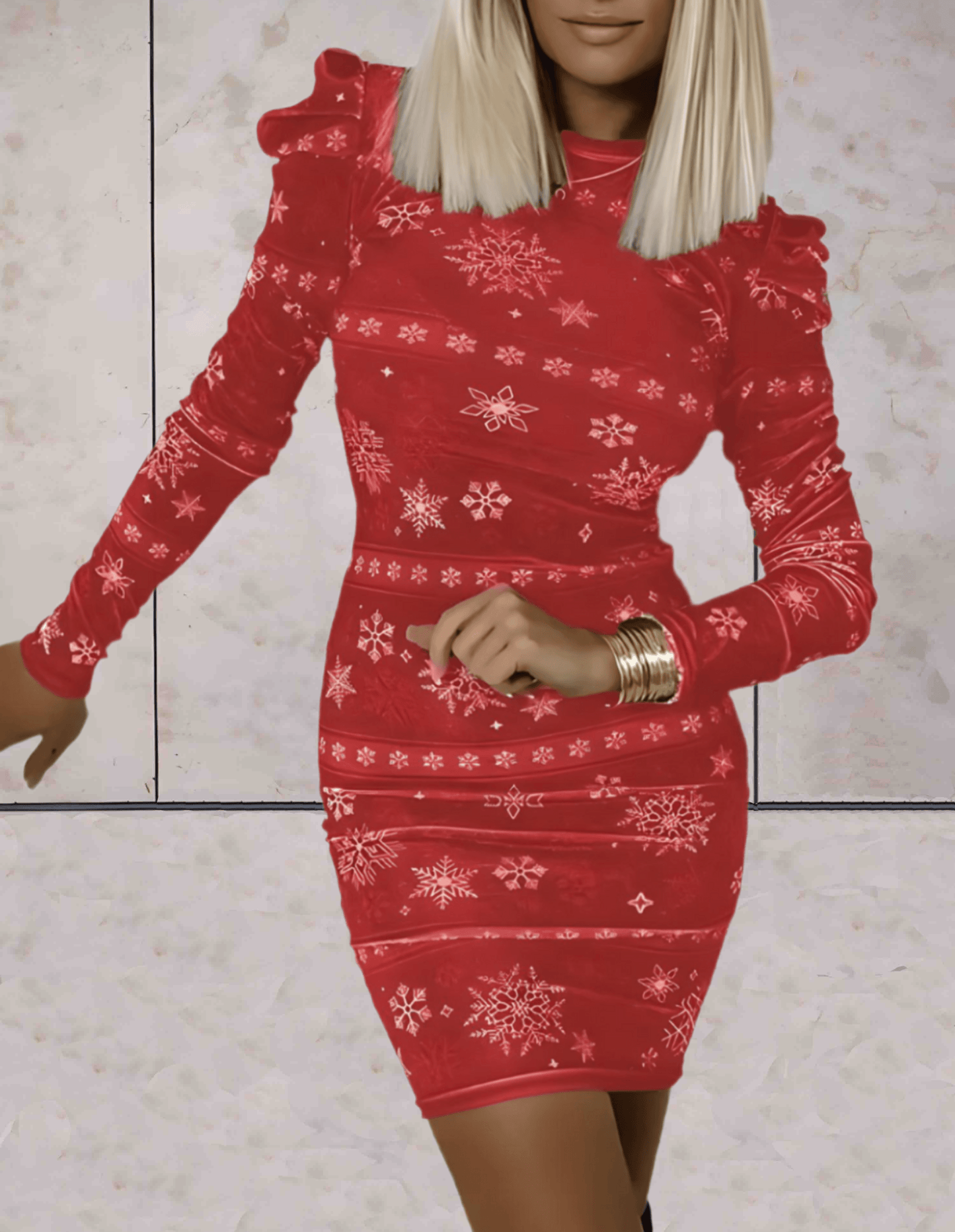 Eleanor - Dress Christmas - Sky-Sense