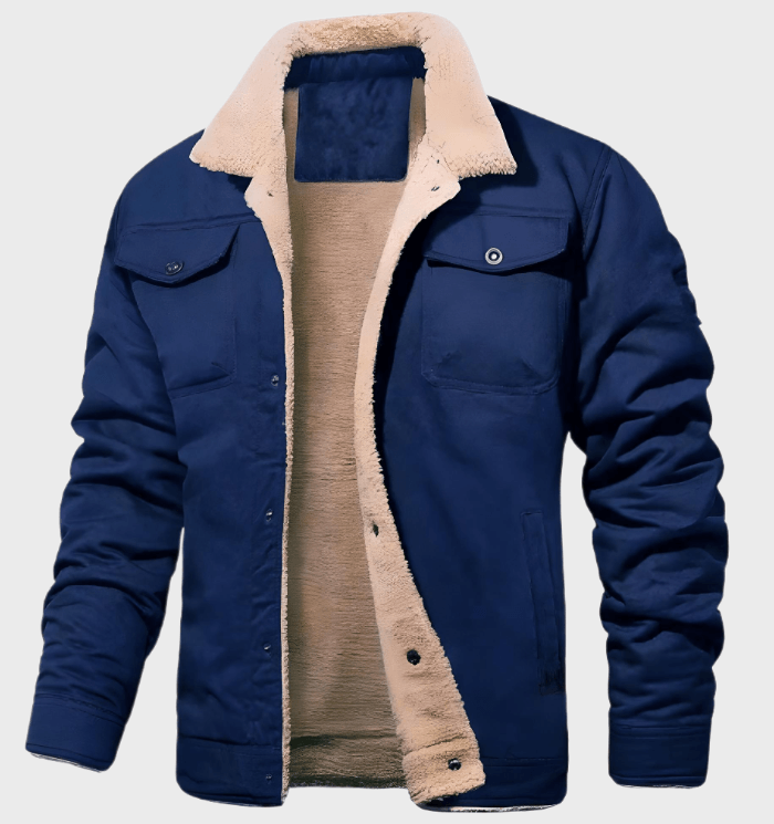 Lance - Mooi passend jasje met knopen voor heren met faux binnenkant jas - Sky-Sense