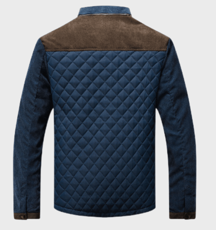 Nathan - Tweekleurige jas voor heren met ruit ontwerp jas - Sky-Sense