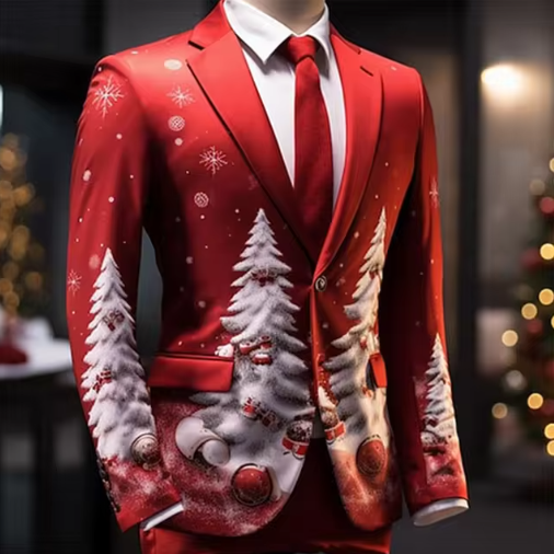 Feestelijk Kerstkostuum met Winterdesign - Elegantie