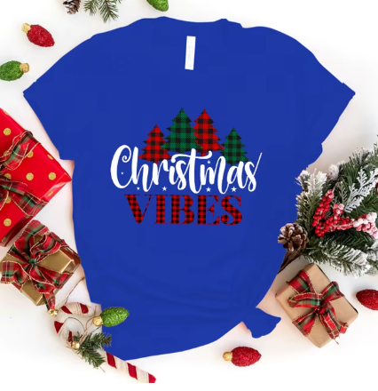 Kerst T-Shirt "Christmas Vibes"  – Stijlvol en Comfortabel