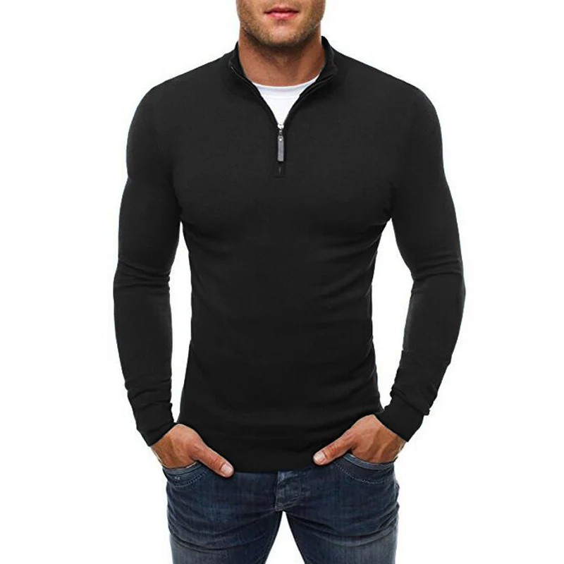 Heren Trui met Rits Slim Fit Warm