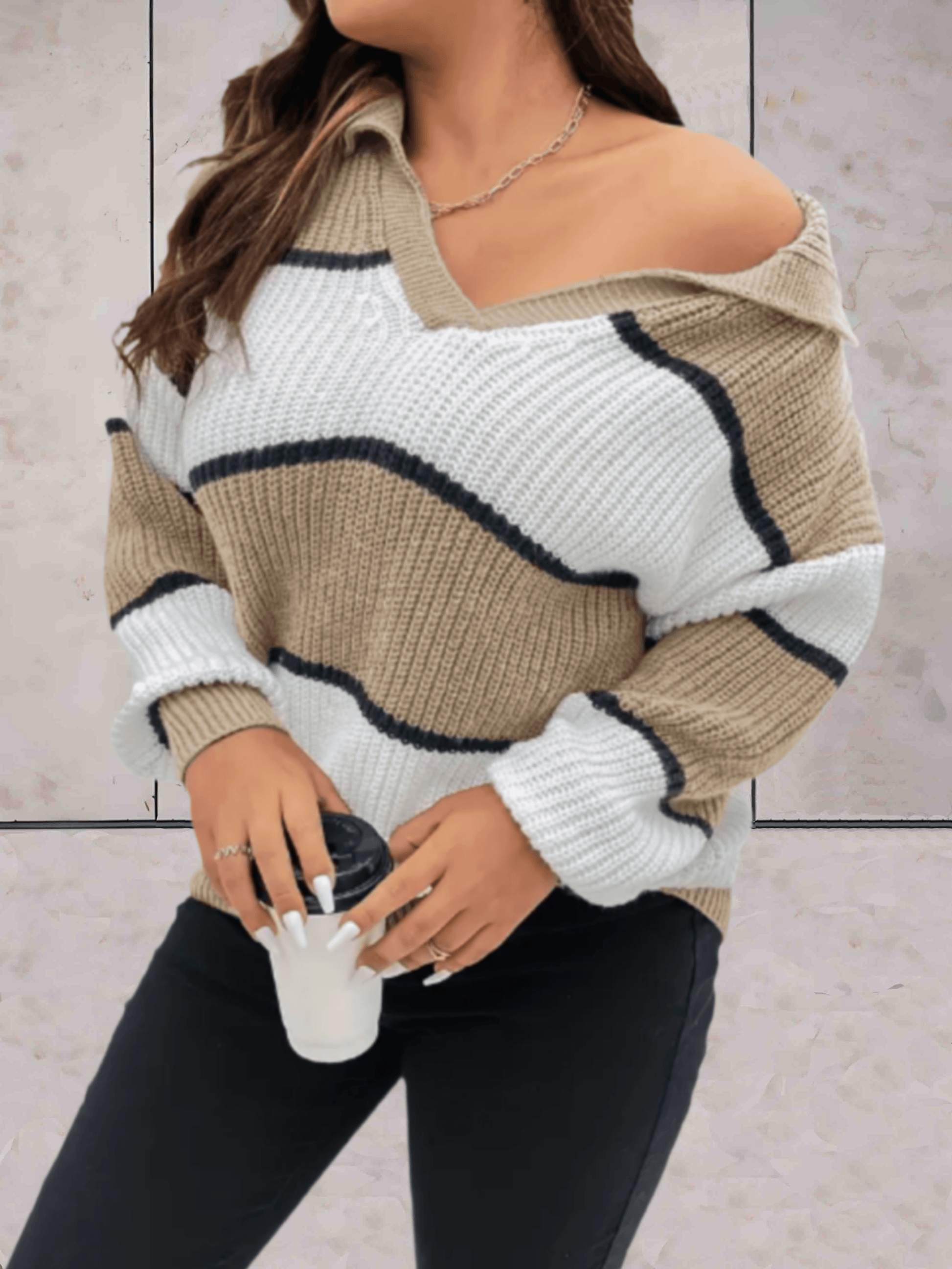 Ella - Plus Size Sweater - Sky-Sense