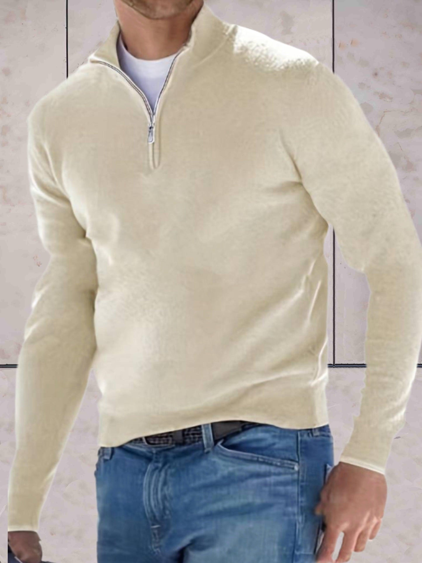 Hayden - Winter trui zipper en kraag comfortabel in meerdere kleuren - Sky-Sense