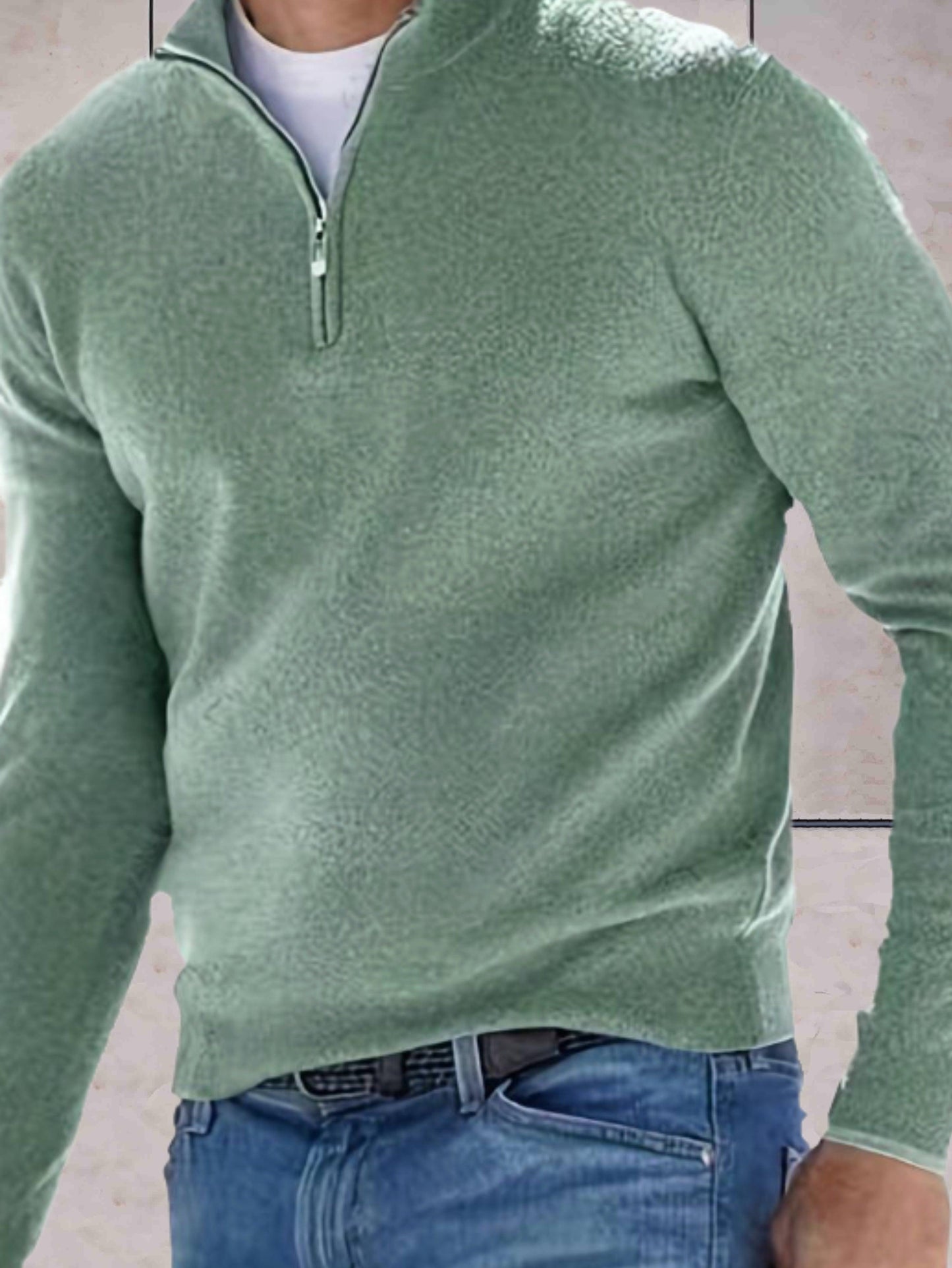 Hayden - Winter trui met zipper kraag comfortabele sweater in meerdere kleuren - Sky-Sense