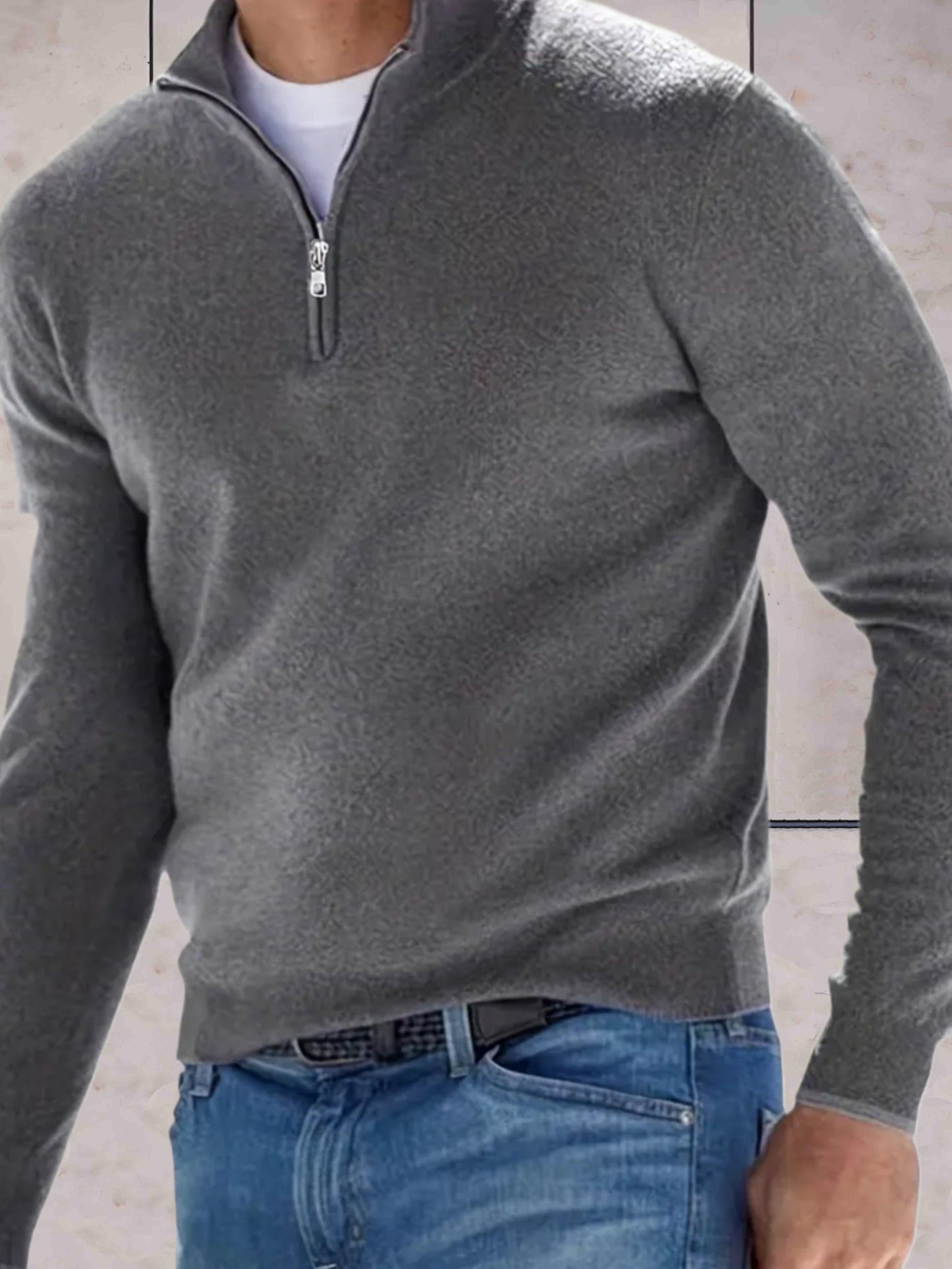 Hayden - Winter trui zipper en kraag comfortabel in meerdere kleuren - Sky-Sense