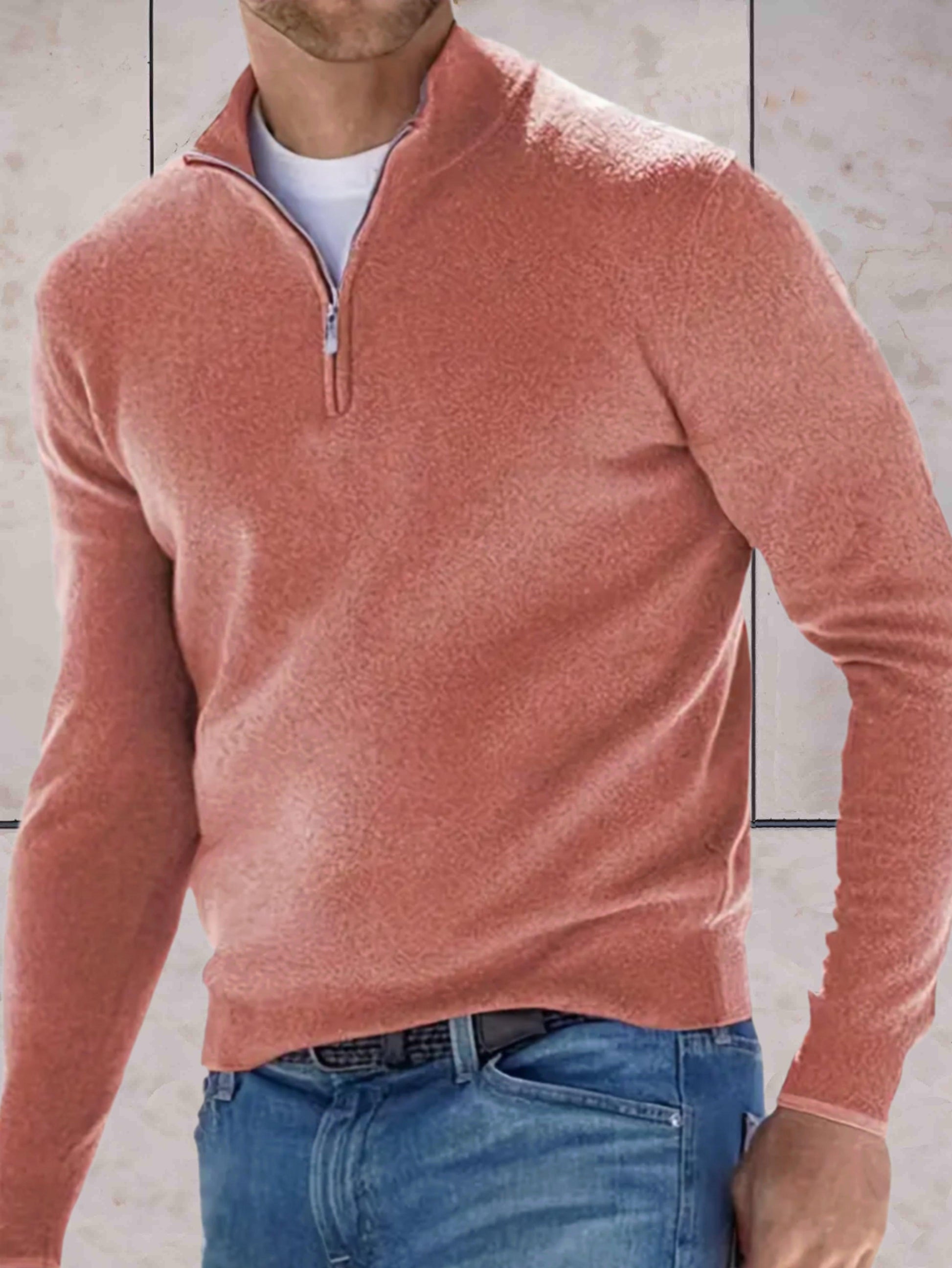 Hayden - Winter trui met zipper en kraag comfortabel sweater in meerdere kleuren - Sky-Sense