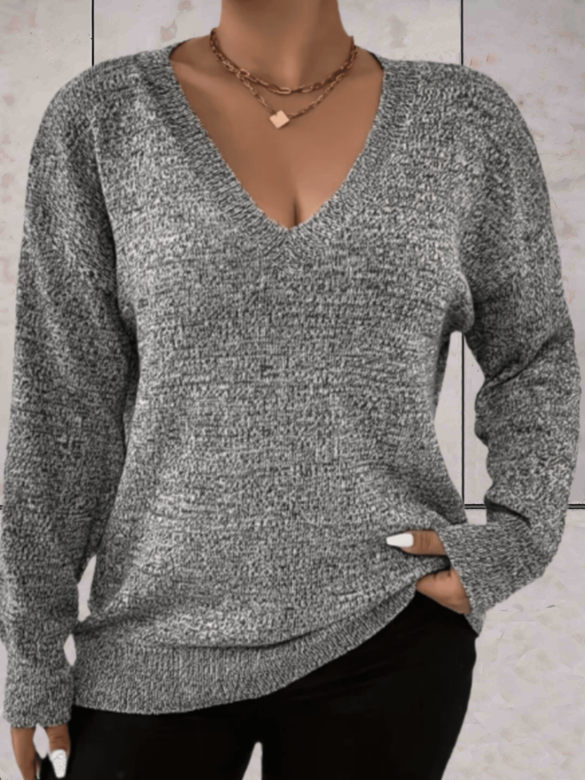 Estella - Plus Size Sweater DONE - Sky-Sense
