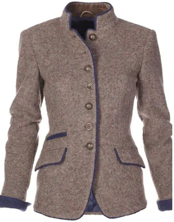 Elegante Effen jacket met lange mouwen