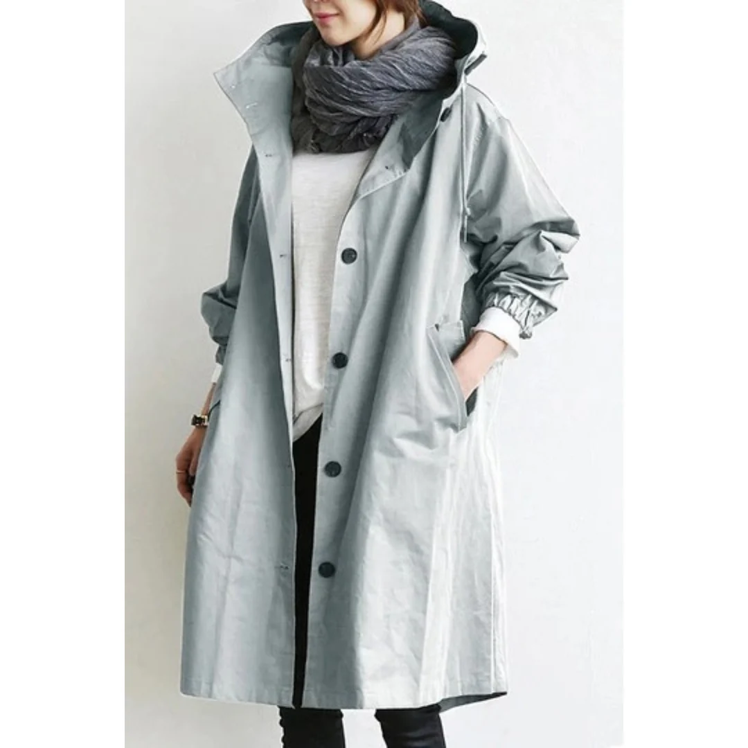 Lange trenchcoat voor dames casual