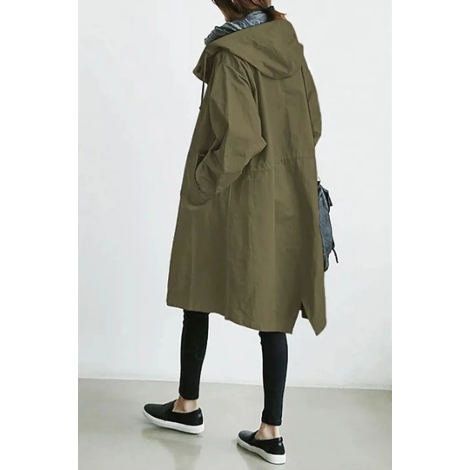 Lange trenchcoat voor dames casual